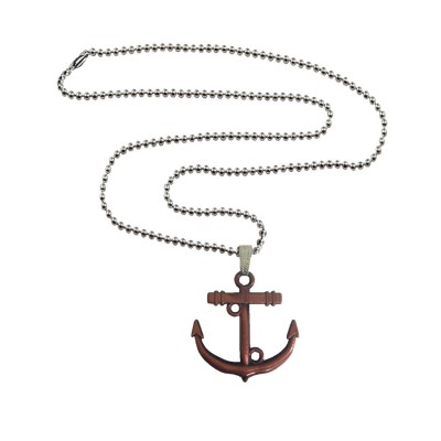 Menjewell Marine Anchor Copper Metal Pendant